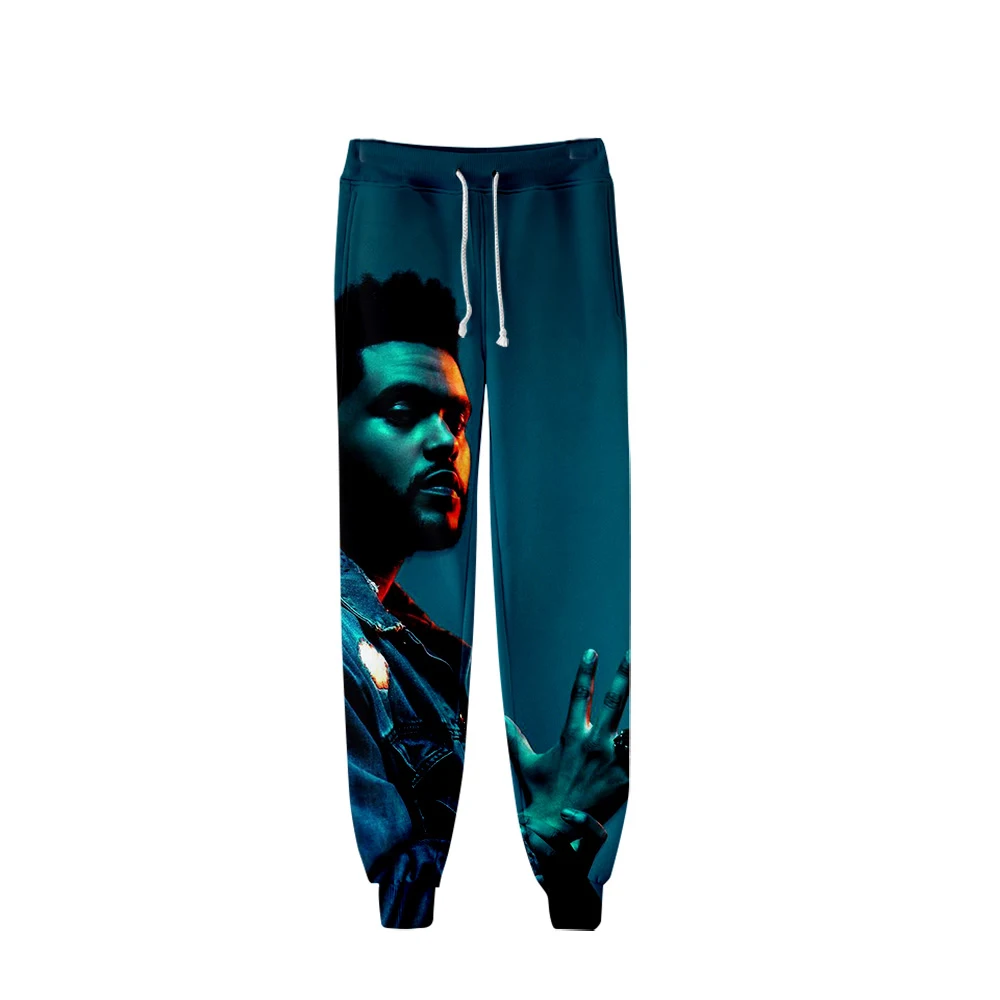 the weeknd winter sports pants unisex role-playing casual thin section plus velvet thickening hip hop pants