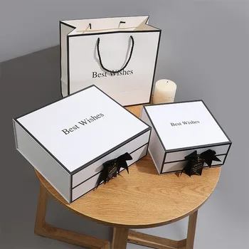 

Currently Available White Flip Gift Box Fragrance Lipstick Perfume Box WOMEN'S Bag Gift Gift Box Birthday Large Size Cardboard B