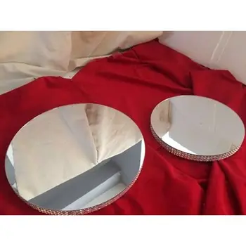 

Round Mirror Stone Silver Polyfoam Cake Mat 40 cm