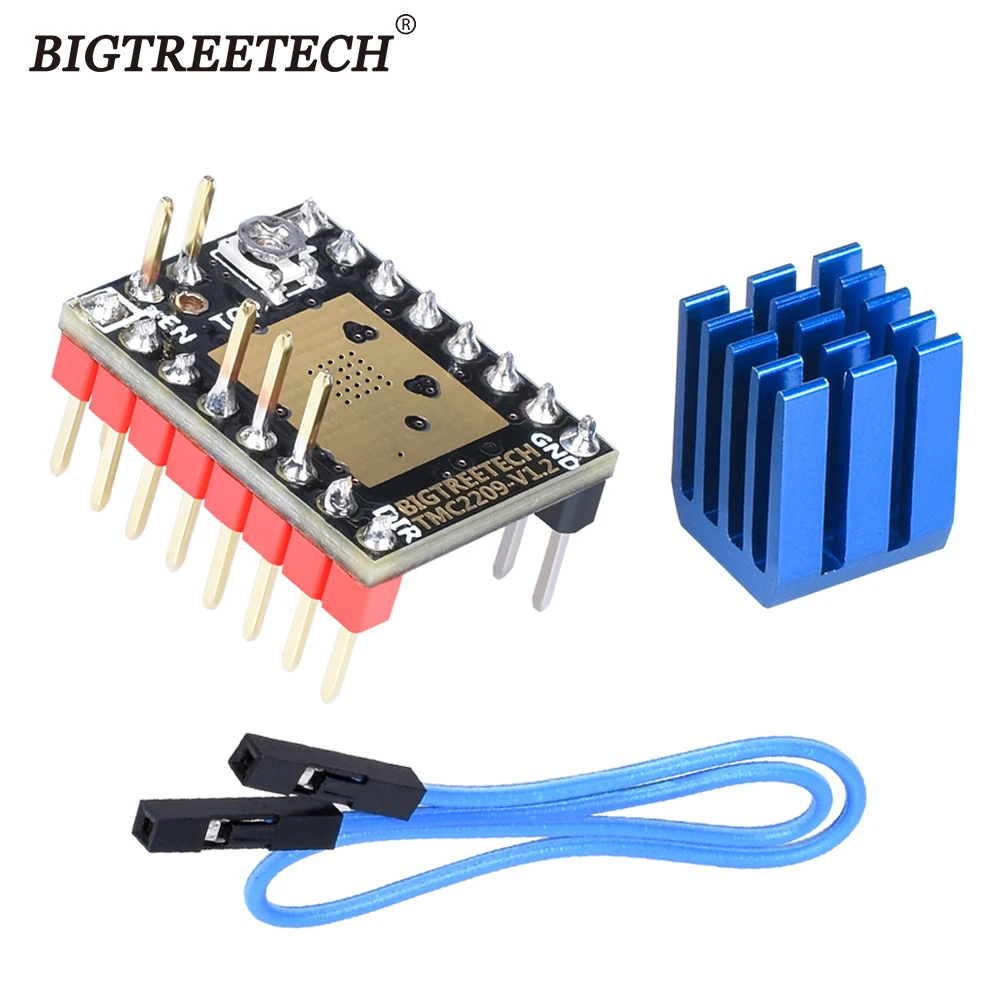 BIGTREETECH TMC2209 UART TMC2208 шаговый двигатель бесшумный драйвер Stepstick VS TMC2100 TMC2130 для SKR V1.3 Pro 3D материнская плата