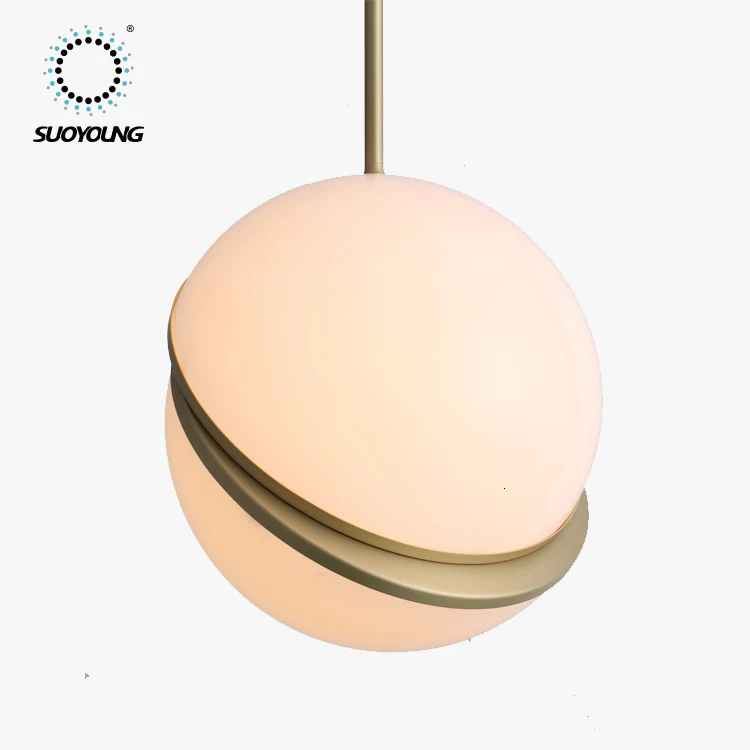 

White Color Pendant Light Nordic Style Kitchen Pendant Lights Led Acrylic Ball Pendant Lamps Restaurant Lighting With Ce