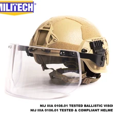 MILITECH DE Tan MICH ACH ARC OCC циферблат NIJ уровень IIIA 3A Aramid пуленепробиваемый шлем с Тактический шлем для пейнтбола козырек Набор щитов