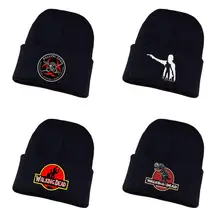 Аниме The Walking Dead вязаная шапка для косплея унисекс принт Для Взрослых Повседневная хлопковая шапка для подростков зимняя вязаная шапочка