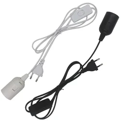 Lamp Base E27 E26 EU Hanging Pendant LED Light Fixture Lamp Bulb Socket Cord Adapter With On/Off Switch Lamp Bases Holder