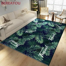 Vintage Plant Leaf Area Rug For Living room Bedroom Door Nordic Mat Carpet Bedroom Kitchen Floor Mats White Large Rug vloerkleed