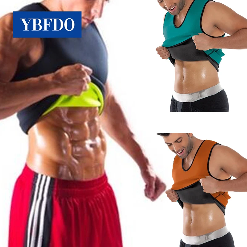 

YBFDO Men's Hot Sweat Body Shaper Slimming Belt Belly Men Slimming Vest Fat Burning Shaperwear Waist Sweat Corset Tummy Fat Burn