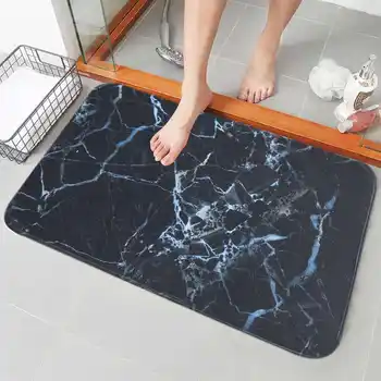 

Home Anti-Slip Kitchen Carpet Black White Marble Printed Entrance Doormat Floor Mats Carpets for Living Room Bathroom Mat Rugs
