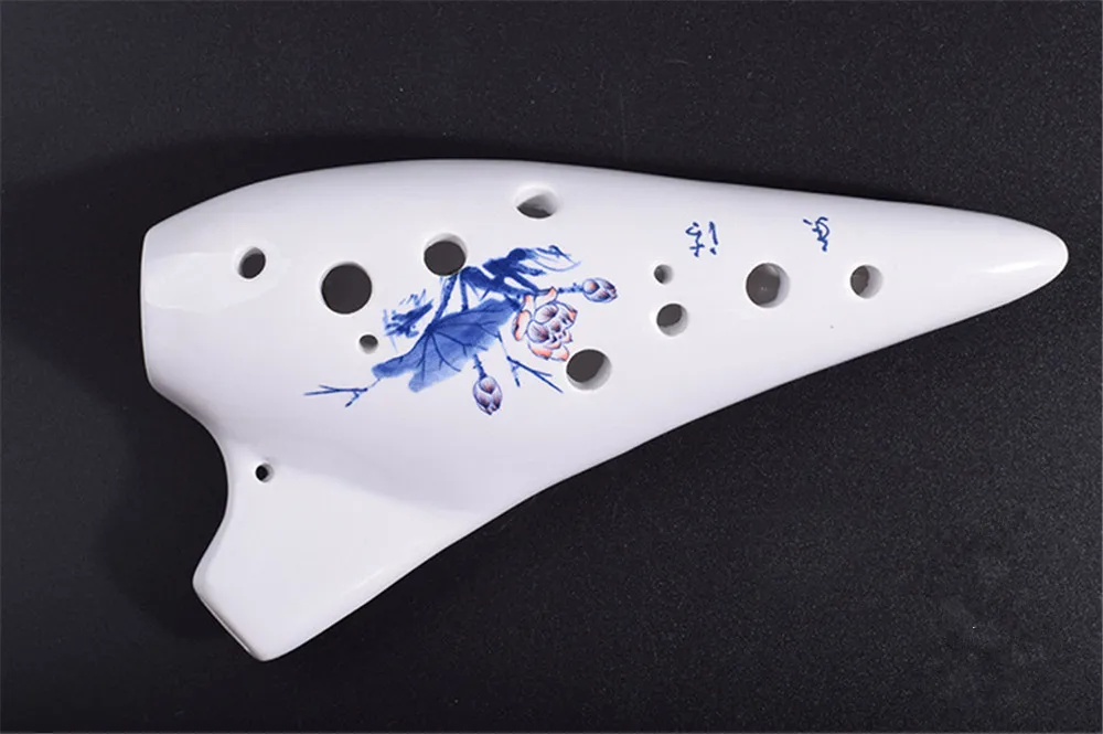 Ocarina Alto C Tone ceramic 12-hole подводная лодка стиль фарфоровая флейта глазурь музыкальный инструмент подходит в качестве подарка студентка Beginn
