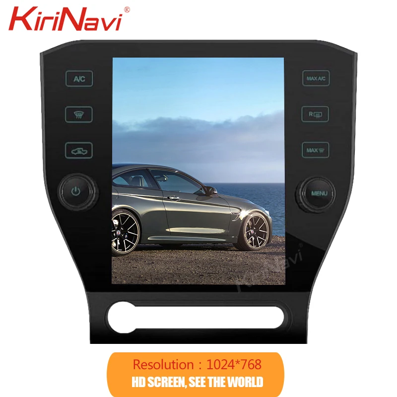 KiriNavi 10," вертикальный экран Tesla style 4+ 64 Android 8,1 Автомагнитола для Ford Mustang Автомобильный мультимедийный dvd-плеер gps навигация