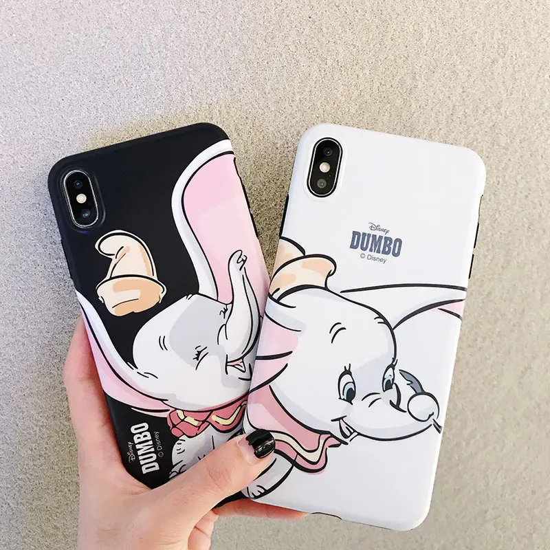 Cute Cartoon Dumbo Elephant Smart Phone Case Silicone Fitted Cover Anti-Dust Protector For Iphone 6 7 8 S Plus X XR XS XSMAX |