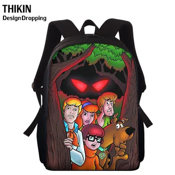 

THIKIN Ghostbusters Scooby School Bags For Girls Boys Cartoon Travel 15inch Backpack Children Book Schoolbag Mochila Feminina