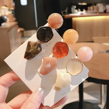 

Korean Acrylic Hair Clip Fashion Women Girl Barrettes Acetate Geometric Hairpin Headwear Hair Accessories