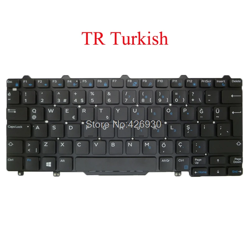 TR Keyboard For DELL Latitude 7350 E5250 E5270 E7250 E7270 E7450 E7470 3160 3150 Turkish SN7231 SG-63200-28A 08VRP9 8VRP9 | Компьютеры и