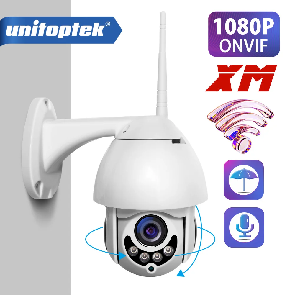 Wifi камера наружная наблюдения с датчиком PTZ IP 1080p Onvif 2MP Беспроводная скорость
