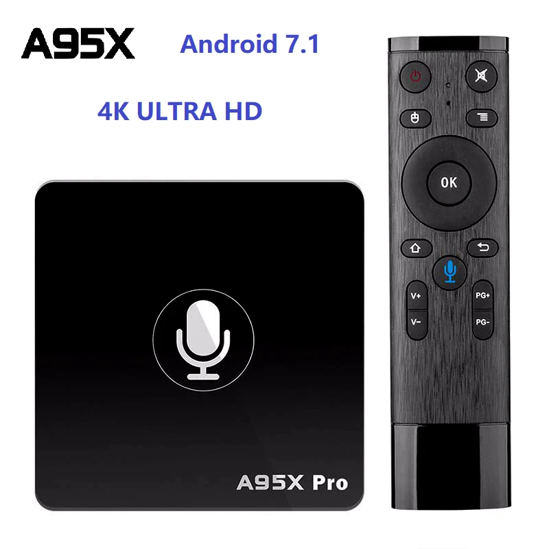 ТВ-приставка Skywoods Google A95X Pro 2 ГБ 16 Smart Android 7 1 голосовое управление Amlogic S905W Wi-Fi LAN