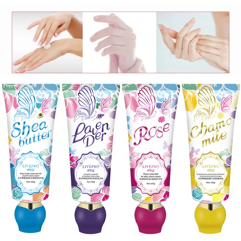 

Plant Essential Oil Hand Cream Hydrating Anti-drying Smooth Fine Lines Brighten Skin Color Hand Care Essential Cream