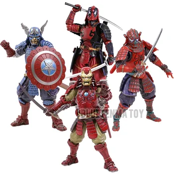 

Marvel X-men Kabukimono Deadpool Samurai Iron Man MK 3 Captain America Spiderman Super Hero Action Figure Model Toys