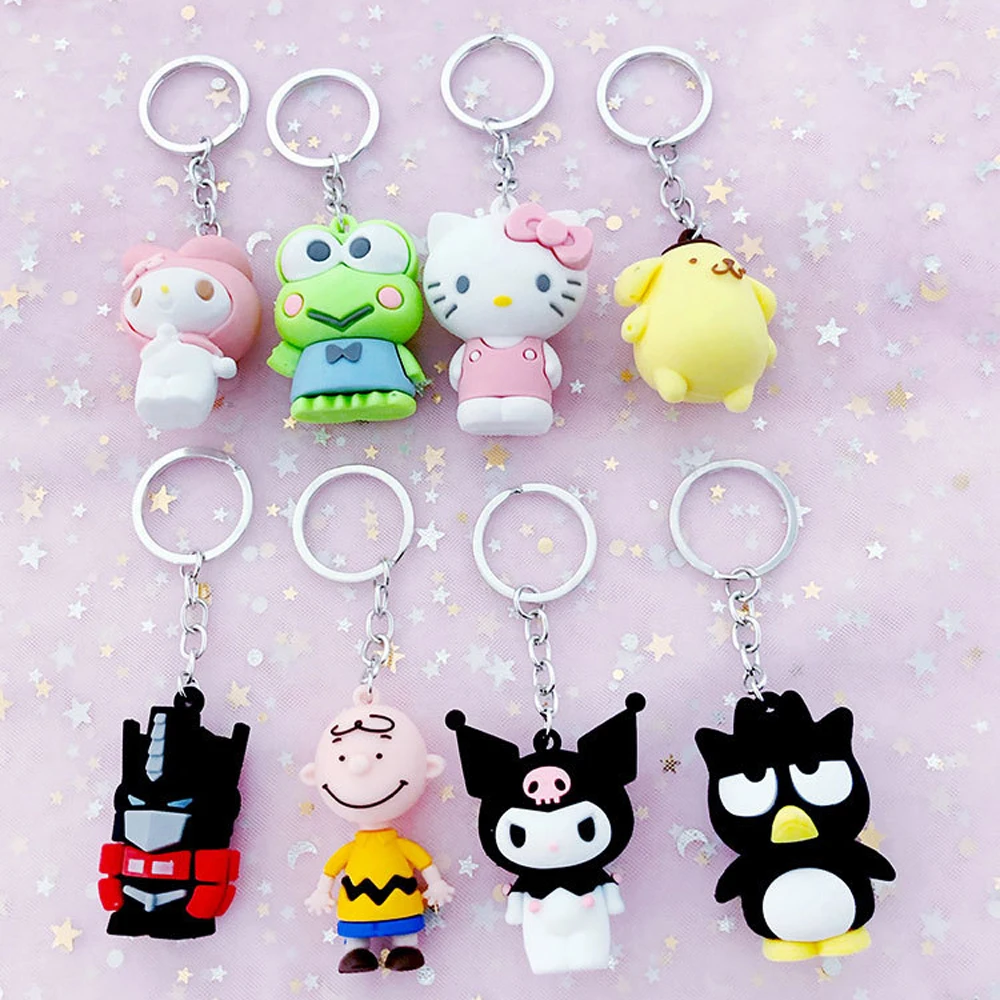 

Hello KT Cat Keychains Cartoon Cute Key chain Bag Charm Figure Key Rings Kids Toy Pendant Keyring lo mas vendido 2019 llaveros
