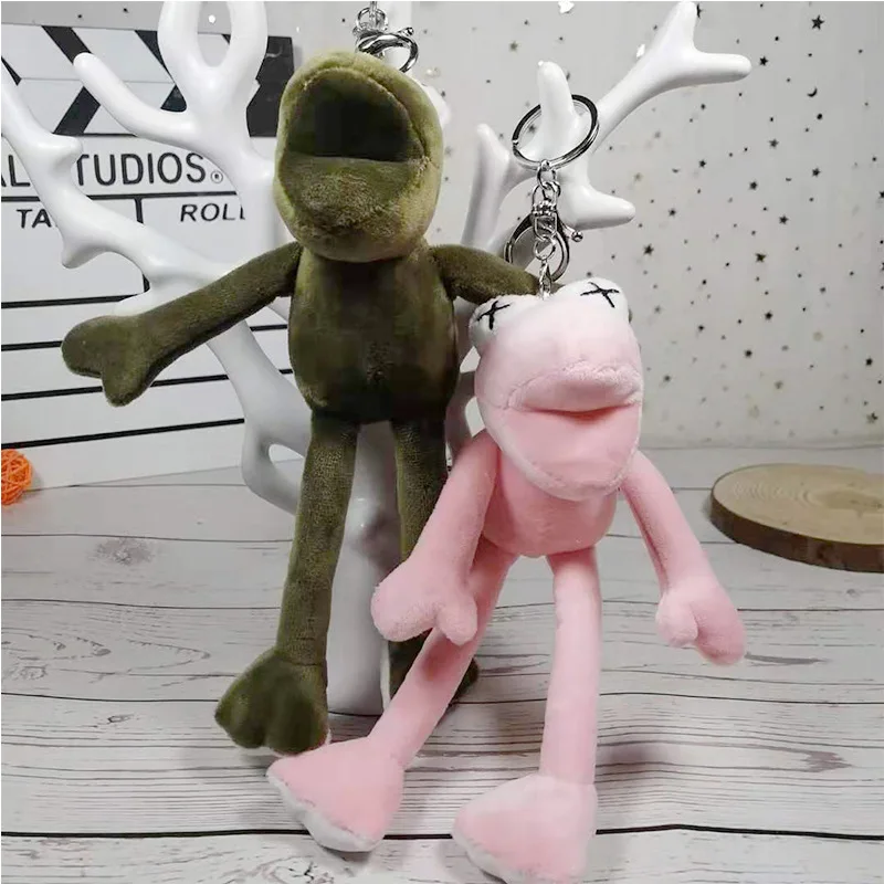 Sesame Street Plush Toys Long Legs Frogs Doll Stuffed Keychains Animal Kermit Toy Keychain Phone Bags Key Chain Car Ring | Украшения и