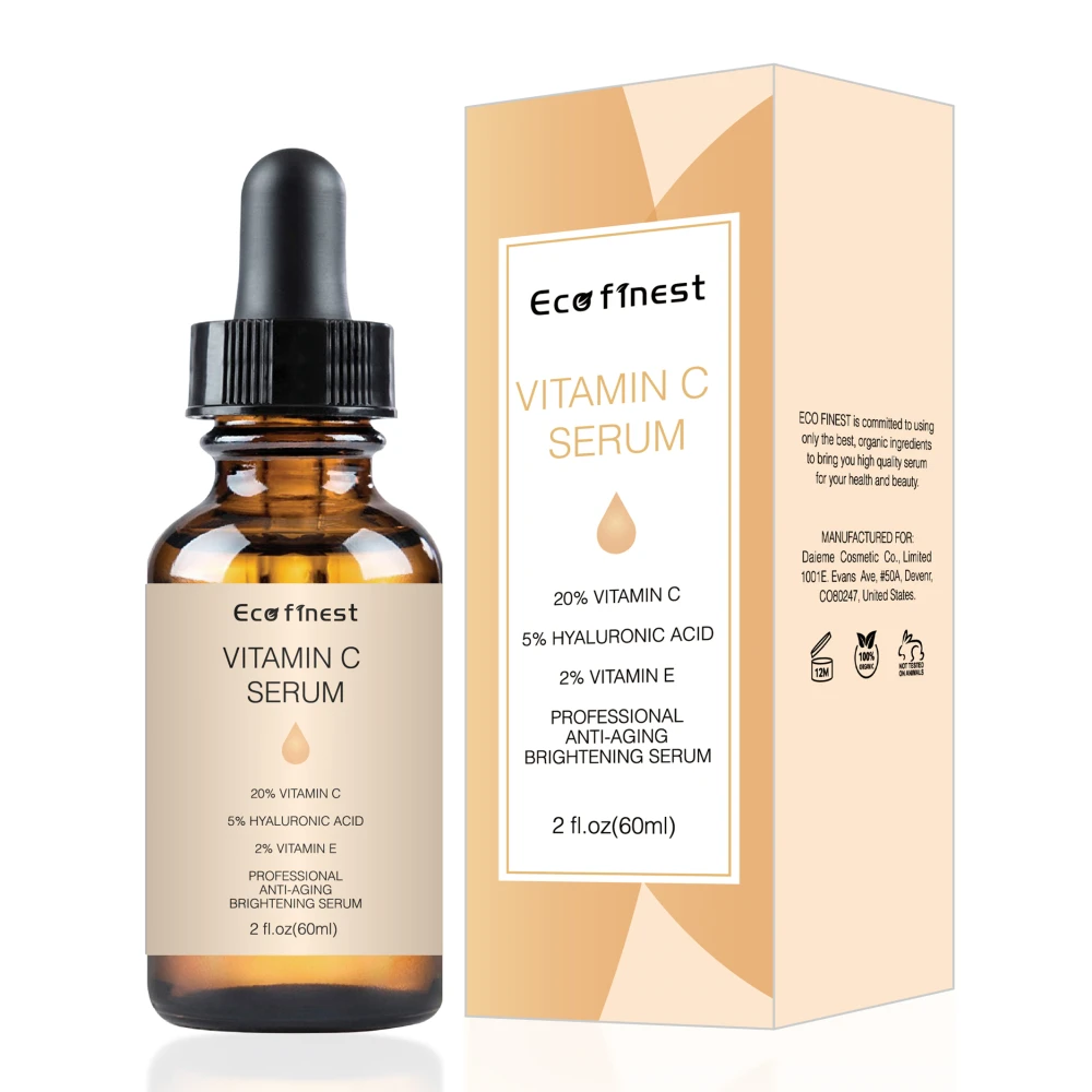 

Pure Vitamin C Serum Whitening Skin Hyaluronic Acid Anti Aging Brightening Pigmentation Correctors Dark Circles