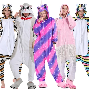 

Kigurumi Unicorn Pajama Adult Animal Pikachu Onesie Women Men Couple 2019 Winter Pajamas Suit Nightie Sleepwear Flannel Homewear