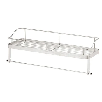 

304 Stainless Steel Kitchen Bathroom Toilet Shelf Wall Mount Shower Adhesive No Drilling Storage Organizer Shampoo Holder Rack