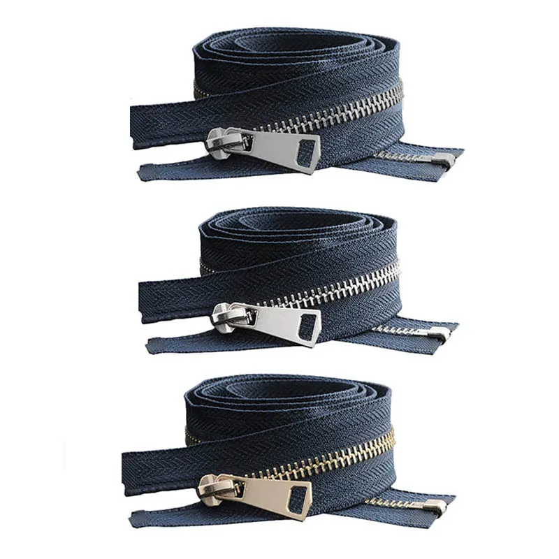 Multi-Size High-Quality Colorful Open-End Auto Lock Metal Zipper for DIY Crafts and Fashion Projects