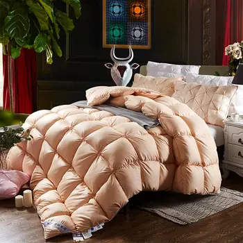 

Svetanya Goose Down Duvet hand-made Quilt Winter Thick Blanket Plaids King Queen Full Size