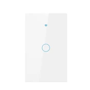 

New WiFi Remote Smart Switch EU Type 1 Gang Wall Touch Screen Light Switch Crystal Glass Switch Panel Alexa