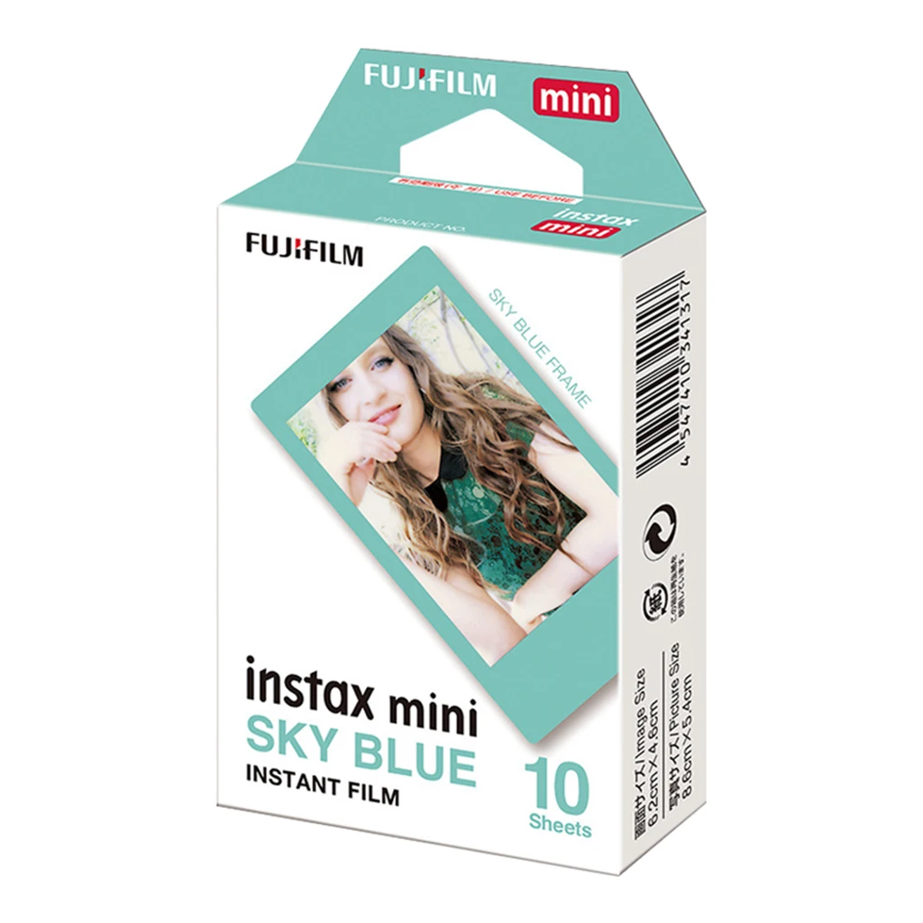 Мультфильм Fujifilm Instax Mini 8 9 пленка 10 листов мини мгновенная фотобумага для камеры Instax Mini7s 25 50s 90 фото пленка Небесно-Голубой