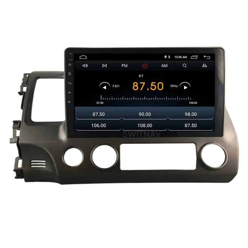 Sale SWITNAV 10.2" Big Screen Android 9.0 CAR DVD Player For HONDA CIVIC (LHD) car multimedia support DVR DAB OBD car audio gps 13