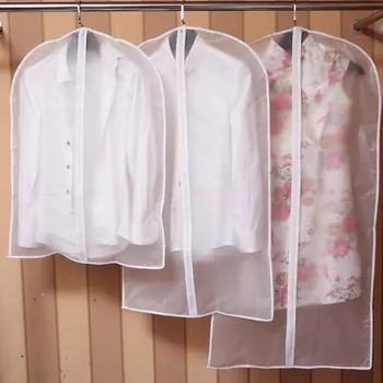 

Clothes Dust Cover Garment Dress Hanging Protector Bags with Zipper Wardrobe Dustproof Washable Coat Storage Organizer