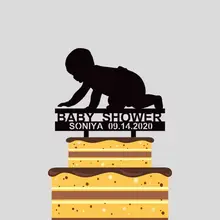 Персонализированная насадка для торта для детского душа, украшение для детского торта на день рождения YC007