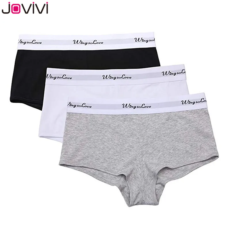 Jovivi 3 шт./упак. Wingslove бесшовные сексуальные дышащие защитные брюки чистого цвета женское нижнее белье боксеры женские трусики трусы S-L Размер - Цвет: 3pcs Mixed Color