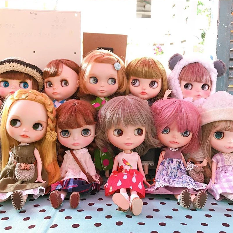 

Factory Neo Blyth Doll Customized Matte Face,1/6 BJD Ball Jointed Doll Blyth Dolls for Girl,Reborn Baby Born Toys for Children 8