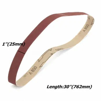 

25x762mm Sanding Belt Aluminum Oxide Sander Abrasive 80-800 Grit Polishing