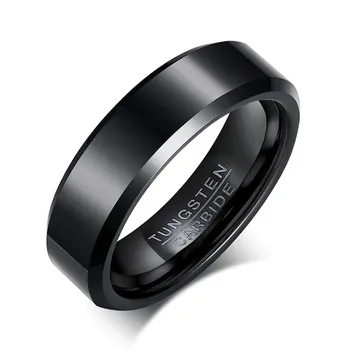 

2019 tungsten carbide rings 6mm width Tungsten steel men's ring fashion jewelry new ring