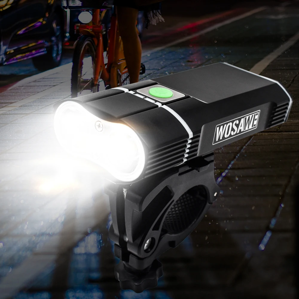 Best WOSAWE 2400 Lumens Bicycle Light with 18650 Built-in Batteries USB Rechargeable Bike Light 2-XML LED lamp Flashlight 5 modes 1 Best WOSAWE 2400 Lumens Bicycle Light with 18650 Built-in Batteries USB Rechargeable Bike Light 2-XML LED lamp Flashlight 5 modes 1