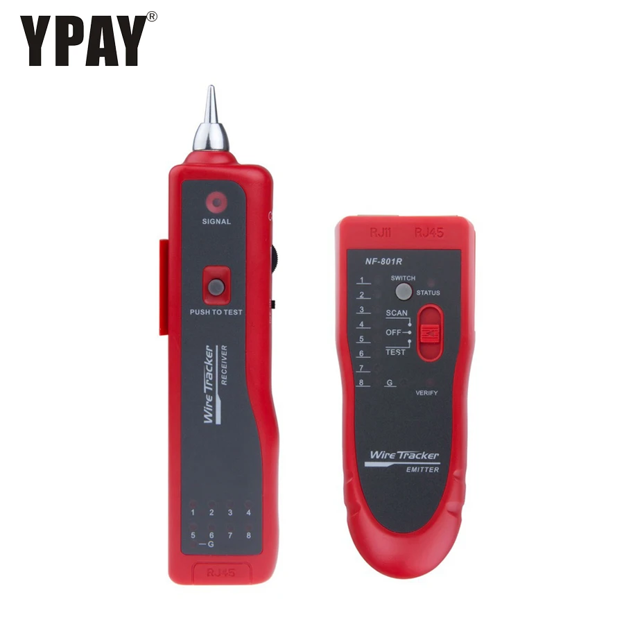 YPAY network cable tester red rj11 rj12 rj45 cat5 cat6 cat7 telephone wire tracker toner ethernet 1