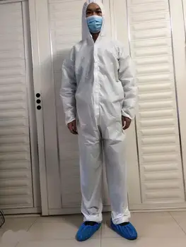 

Safe Chemical Protective Dust-proof waterproof protection suit disposable protective clothing Antibacterial Anti- disease