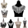 1 Pc 3D Black White Gold Embroidery Flower Lace Collar Fabric Sewing Applique DIY Patches Ribbon Trim Neckline ► Photo 2/6