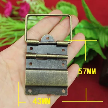 

20PCS 43x57mm Bronze Tone Metal Cabinet Door Luggage Mini Hinges 5 Holes Decors Furniture Decoration