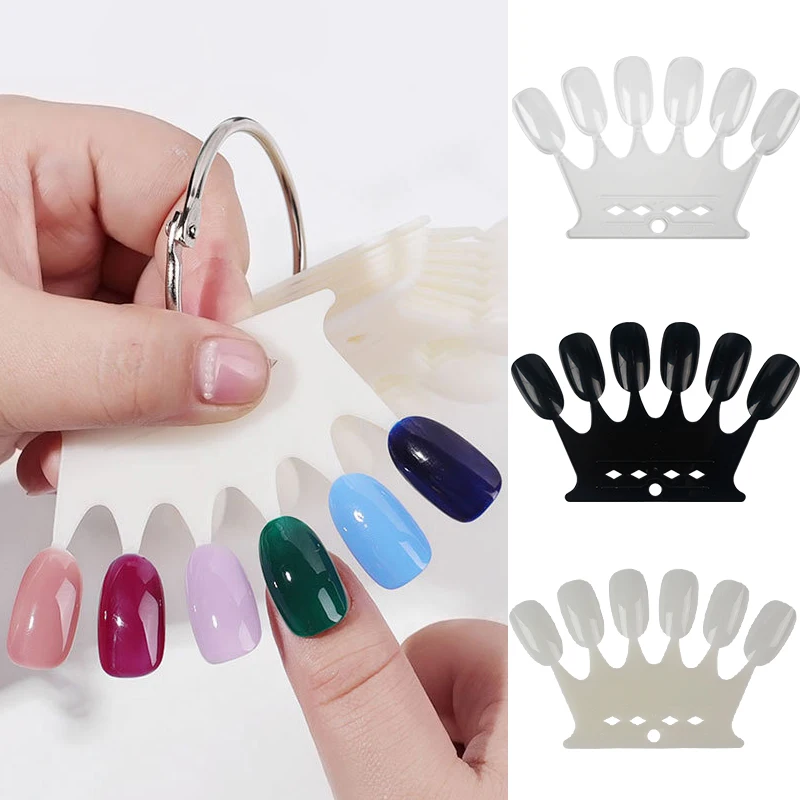 

Removable Show False Oval Flake Manicure For Fingernail Tips Practice Display Stands Nature Card Holder Nail Art Plastic Tools