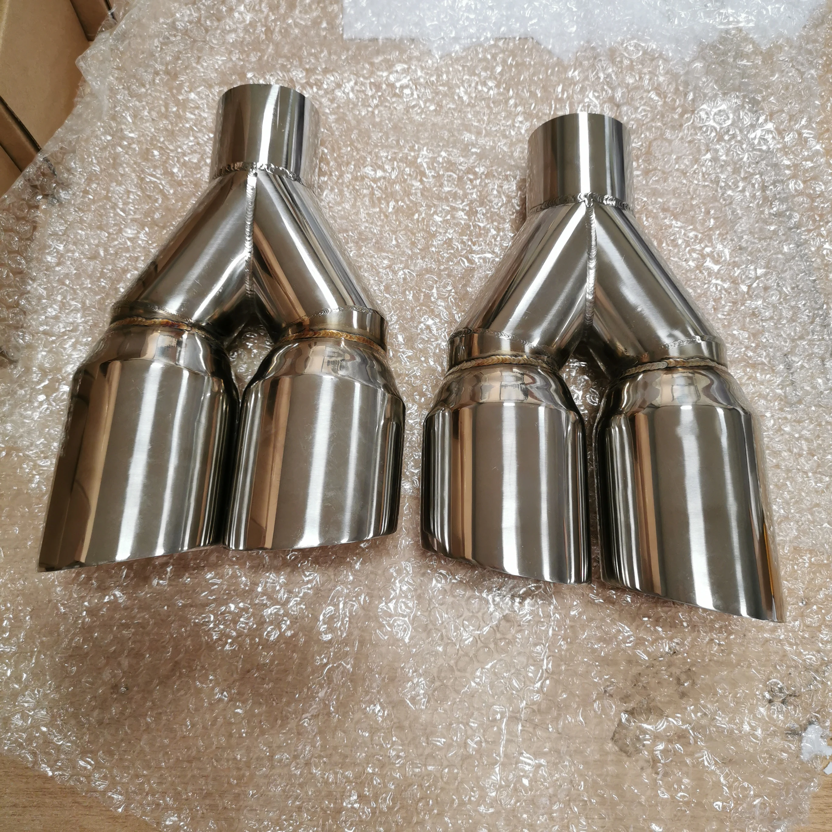 2 PCS In 63mm Out 89mm Stainless steel Dual
