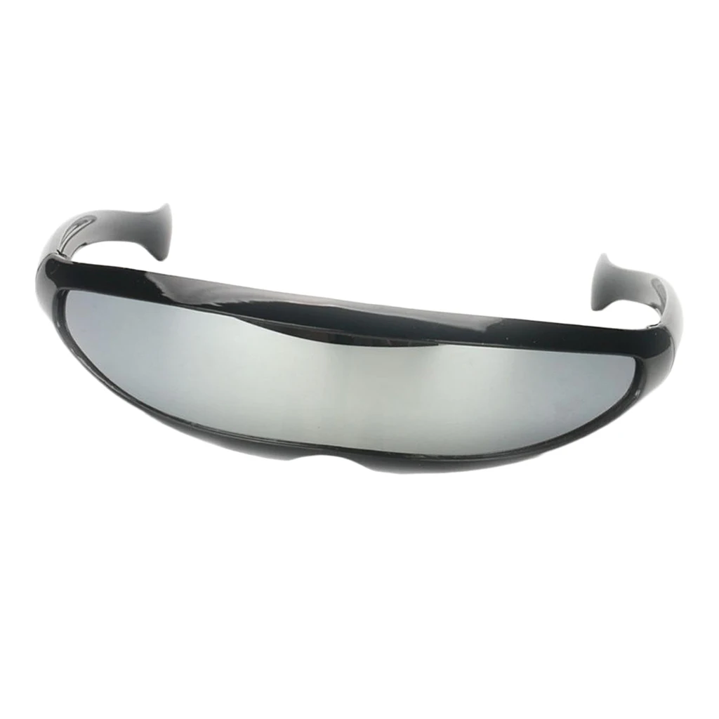 Cool Boy Girl Birthday Gift Space Alien Costume Futuristic Robot Decoration Single Lens Visor Sunglasses Cool Boy Girl Birthday Gift Space Alien Costume Futuristic Robot Decoration Single Lens Visor Sunglasses