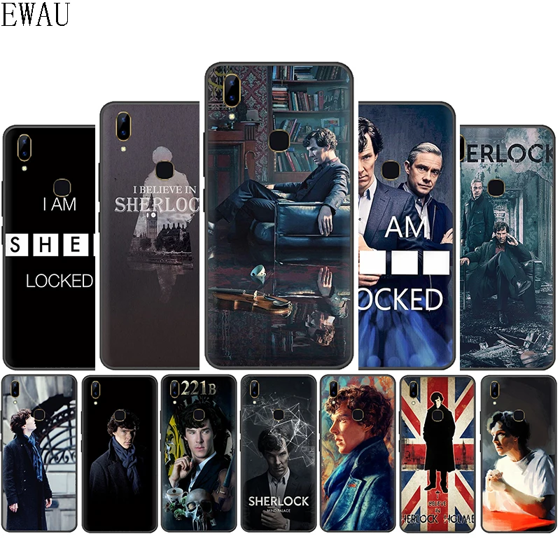 

EWAU Detective Sherlock Holmes Silicone phone case for VIVO Y53 Y55 Y81 V5 V7 V9 V11 V15 Pro Y17 Y69 Y71 Y91 Y93 Y66 X9