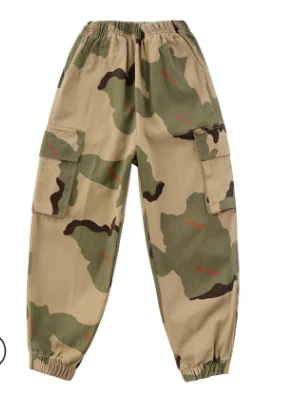 Pants 1 Хип-хоп, детский костюм для танцев в стиле уличного джаза, свободный Камуфляжный Комплект для мальчиков из топа с короткими рукавами и штанов, летняя и Осенняя детская одежда в стиле хип-хоп - Цвет: Pants 1