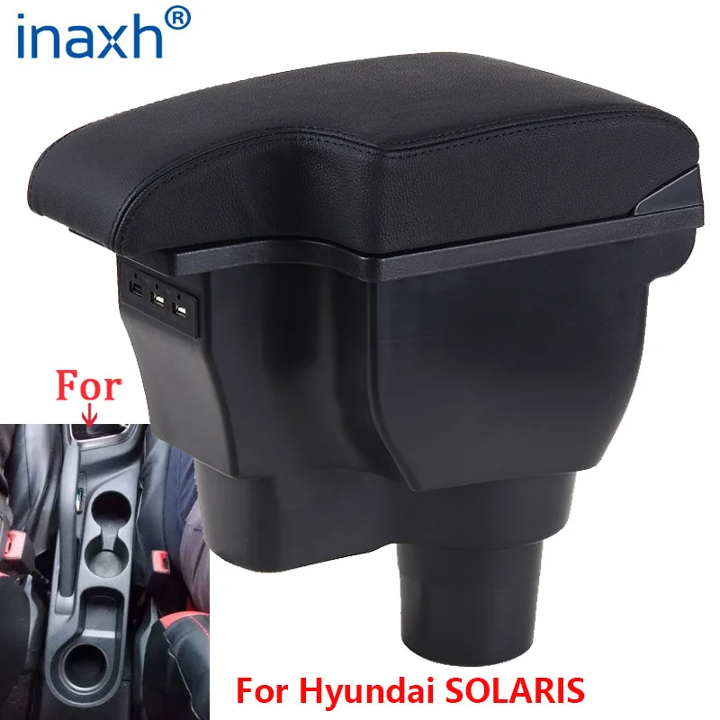 For Hyundai SOLARIS Armrest For Hyundai Solaris 2 Accent Verna Car Armrest Storage box Car Accessories Interior Parts 2017-2021