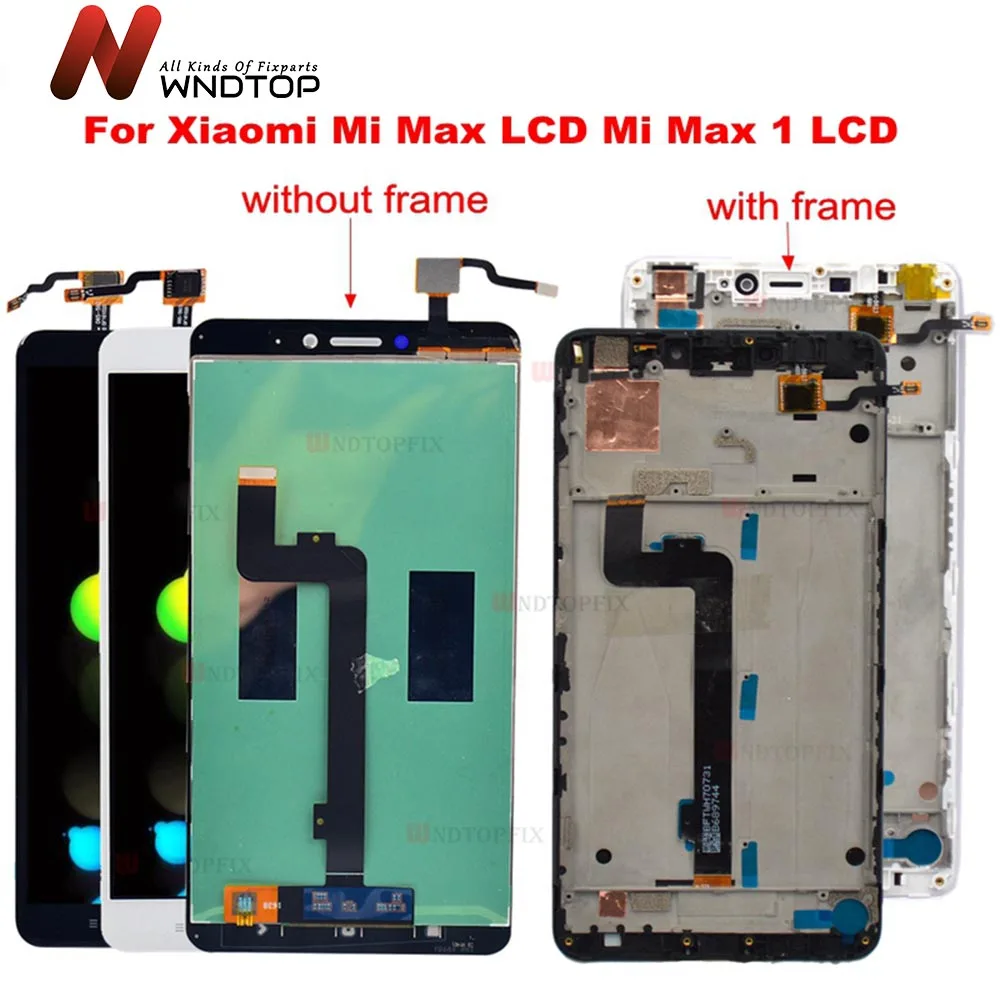 100% Tested For Xiaomi Mi Max LCD touch screen digitizer Assembly Replacement with frame Max1 Display | Мобильные телефоны и