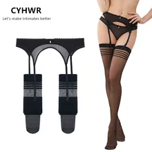 CYHWR сексуальные женские кружевные черные пояса для чулок Свадебные Подвязки и чулки 2 шт./лот